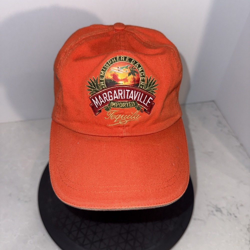 Jimmy Buffett Margaritaville Key West Hat Orange Embroidered  Strapback